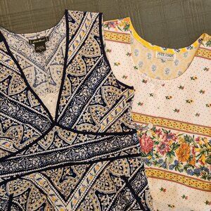 2 Sleeveless Cotton Dresses